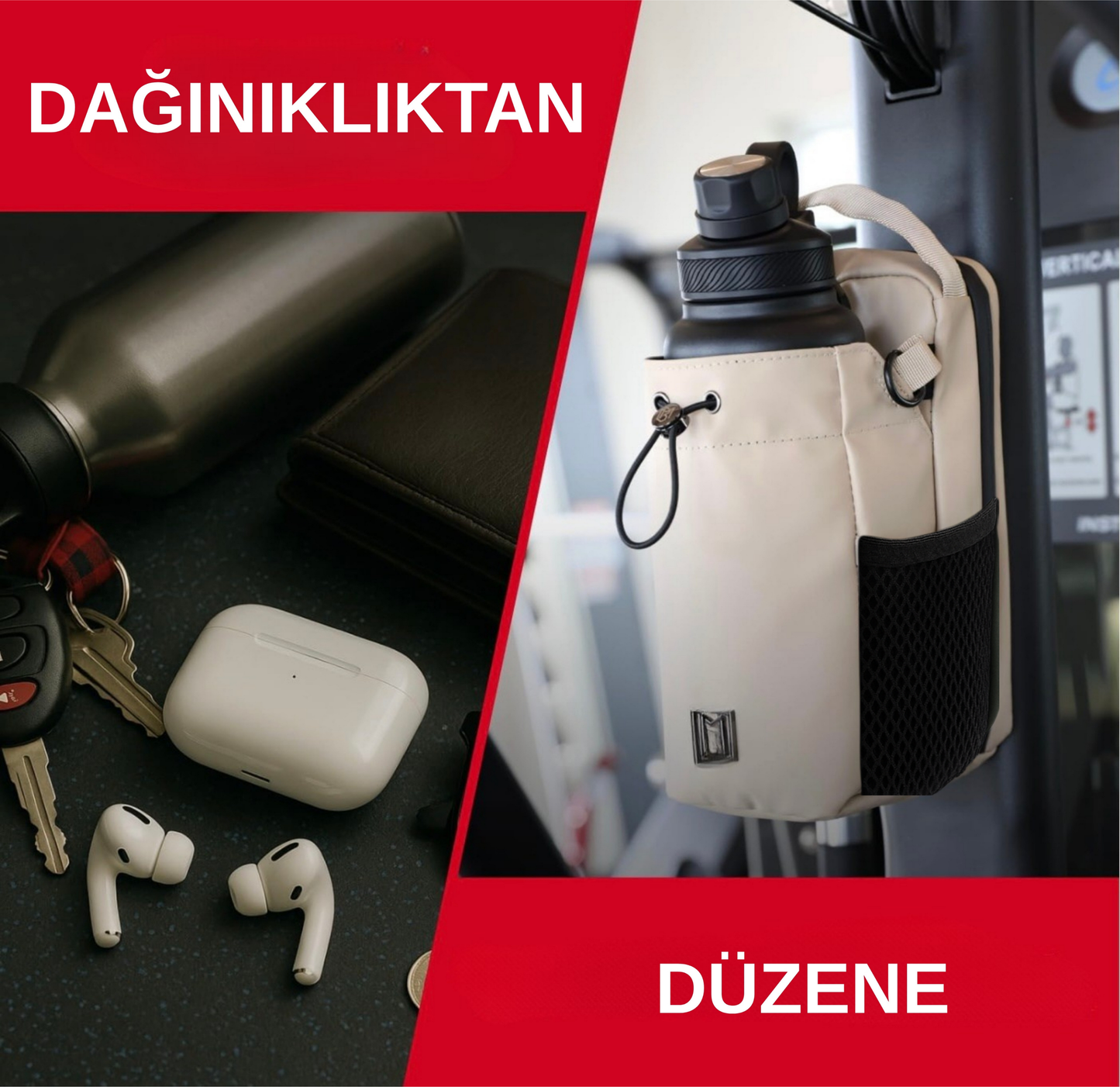 PeakMotion Manyetik Spor Çanta ( Bej )