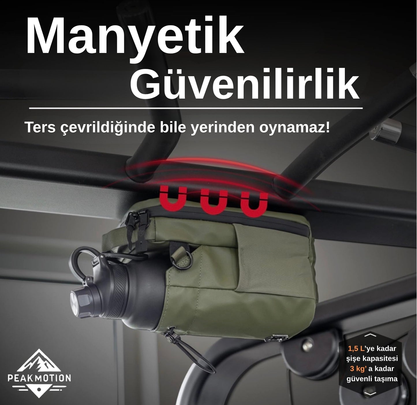 PeakMotion Manyetik Spor Çanta